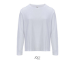 T-shirt met lange mouwen van halfgekamd katoen met ronde hals kleur wit