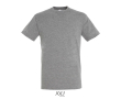 Unisex T-shirt van halfgekamd katoen met ronde hals 150 g/m² kleur gemarmerd grijs