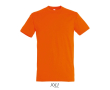 Unisex T-shirt van halfgekamd katoen met ronde hals 150 g/m² kleur oranje
