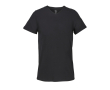 Unisex T-shirt van halfgekamd katoen met V-hals SOL'S kleur zwart