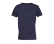 Unisex T-shirt van halfgekamd katoen met V-hals SOL'S kleur marineblauw