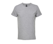 Unisex T-shirt van halfgekamd katoen met V-hals SOL'S kleur gemarmerd grijs