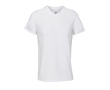 Unisex T-shirt van halfgekamd katoen met V-hals SOL'S kleur wit