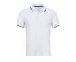 Unisex katoenen polo met streep 200g/m² SOL'S PALERMO kleur wit