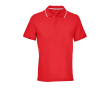 Unisex katoenen polo met streep 200g/m² SOL'S PALERMO kleur rood