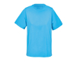 Dames T-shirt biologisch katoen, moderne pasvorm 150 g/m² kleur cyaan blauw