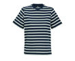 Dames T-shirt biologisch katoen, moderne pasvorm 150 g/m² kleur wit/zwart