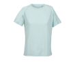 Ademend dames-T-shirt van gerecycled polyester SOL'S kleur gewassen blauw