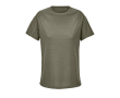 Ademend dames-T-shirt van gerecycled polyester SOL'S kleur miliair groen