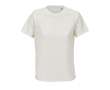 Ademend dames-T-shirt van gerecycled polyester SOL'S kleur gebroken wit