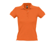 Hoogwaardig dames polo met logo van 100% katoen 210 g/m2 SOL'S People kleur oranje