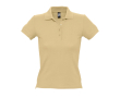 Hoogwaardig dames polo met logo van 100% katoen 210 g/m2 SOL'S People kleur zand