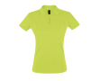 Zeefdruk polo's voor dames van 180 g/m2 katoen SOL'S Perfect Women kleur lichtgroen