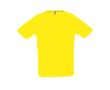 Ademend sportshirt bedrukken met logo kleur geel