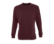 Sweatshirt met zeefdruk van 280 g/m2 katoen en polyester SOL'S New Supreme kleur bordeaux