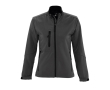Waterdichte softshelljassen met logo voor dames 340 g/m2 SOL'S Roxy kleur donkergrijs
