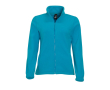 Polyester gepersonaliseerde fleece jackets voor dames SOL'S North 300 g/m2 kleur cyaan blauw