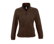 Polyester gepersonaliseerde fleece jackets voor dames SOL'S North 300 g/m2 kleur donker bruin