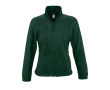 Polyester gepersonaliseerde fleece jackets voor dames SOL'S North 300 g/m2 kleur groene fles