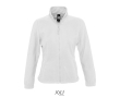 Polyester gepersonaliseerde fleece jackets voor dames SOL'S North 300 g/m2 kleur wit