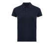 Gerecycled katoenen piqué poloshirt voor dames, 220 g/m² Iqoniq kleur marineblauw