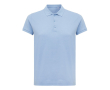 Gerecycled katoenen piqué poloshirt voor dames, 220 g/m² Iqoniq kleur cyaan blauw