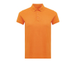 Gerecycled katoenen piqué poloshirt voor dames, 220 g/m² Iqoniq kleur oranje