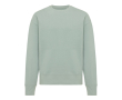 Oversized sweatshirt van ecokatoen 340 g/m2 Iqoniq Kruger kleur olijfgroen