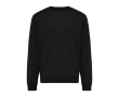Unisex sweater met ronde hals en fleece modern fit 340 g/m² Iqoniq Torla kleur zwart
