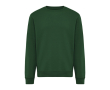 Unisex sweater met ronde hals en fleece modern fit 340 g/m² Iqoniq Torla kleur donkergroen
