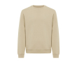 Unisex sweater met ronde hals en fleece modern fit 340 g/m² Iqoniq Torla kleur camel