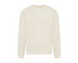 Unisex sweater met ronde hals en fleece modern fit 340 g/m² Iqoniq Torla kleur beige