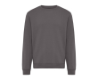 Unisex sweater met ronde hals en fleece modern fit 340 g/m² Iqoniq Torla kleur mat zilver