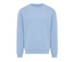 Unisex sweater met ronde hals en fleece modern fit 340 g/m² Iqoniq Torla kleur cyaan blauw