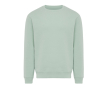 Unisex sweater met ronde hals en fleece modern fit 340 g/m² Iqoniq Torla kleur olijfgroen