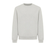 Unisex sweater met ronde hals en fleece modern fit 340 g/m² Iqoniq Torla kleur lichtgrijs gemarmerd