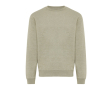 Unisex sweater met ronde hals en fleece modern fit 340 g/m² Iqoniq Torla kleur groene fles