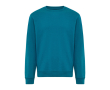 Unisex sweater met ronde hals en fleece modern fit 340 g/m² Iqoniq Torla kleur grijsachtig blauw