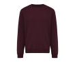 Unisex sweater met ronde hals en fleece modern fit 340 g/m² Iqoniq Torla kleur granaat
