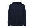Unisex hoodie van gerecycled katoen met capuchon 280 g/m² Iqoniq kleur marineblauw
