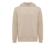 Unisex hoodie van gerecycled katoen met capuchon 280 g/m² Iqoniq kleur lichtbruin
