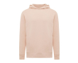 Unisex hoodie van gerecycled katoen met capuchon 280 g/m² Iqoniq kleur rose paztel