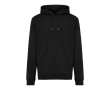 Unisex hoodie met geborstelde fleece 340 g/m2 Iqoniq Joshua kleur zwart
