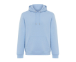 Unisex hoodie met geborstelde fleece 340 g/m2 Iqoniq Joshua kleur cyaan blauw
