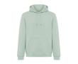 Unisex hoodie met geborstelde fleece 340 g/m2 Iqoniq Joshua kleur olijfgroen