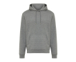 Unisex hoodie met geborstelde fleece 340 g/m2 Iqoniq Joshua kleur gemarmerd grijs