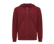 Eco-katoenen sweatshirt met rits, slim fit, Iqoniq 340 g/m2 kleur bordeaux