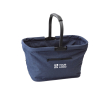 Opvouwbare veldtas van polyester met voorvak kleur donkerblauw