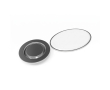 Metalen pin voor kleding met ovale magneetsluiting kleur zilver