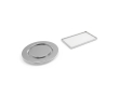 Metalen rechthoekige kledingpin met magnetische sluiting - klein kleur zilver